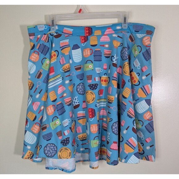 Eva Rose Women Skirt Fit & Flare Kitchenware Kitchy Pockets Size 1X - Picture 6 of 10